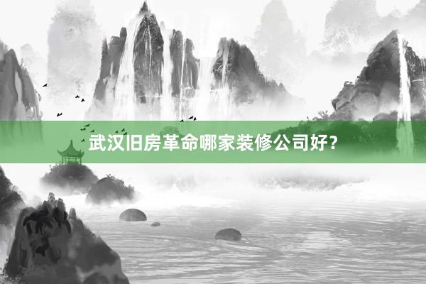 武汉旧房革命哪家装修公司好？